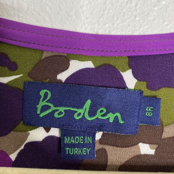 Boden‎ Floral Midi Dress 100% Viscose WH160 Size UK 8R - Picture 2 of 5